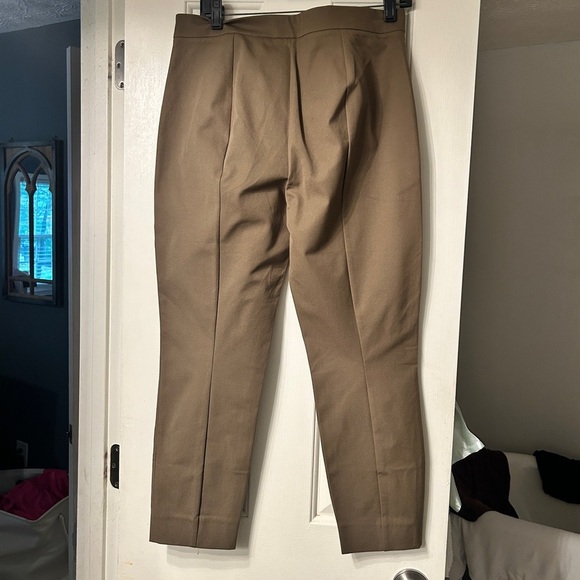 NWT 🆕 Everlane The Fixed Waist Stretch Cotton Work High Rise Pant Olive Green 10 - Picture 8 of 10
